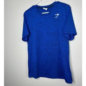 Gymshark Royal Blue Crewneck Athletic Mens Workout Tee Shirt Size Large